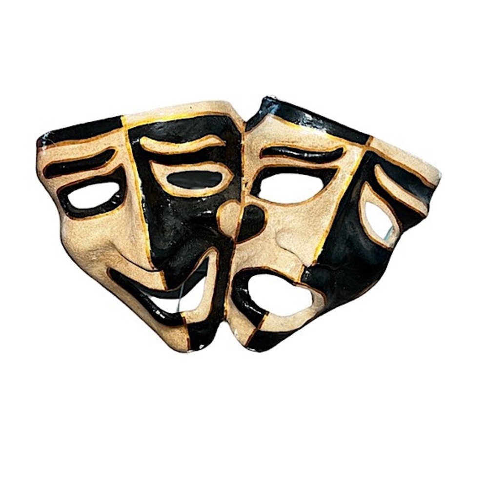 Vintage Balocoloc Comedy and Tragedy Authentic Venetian Masks